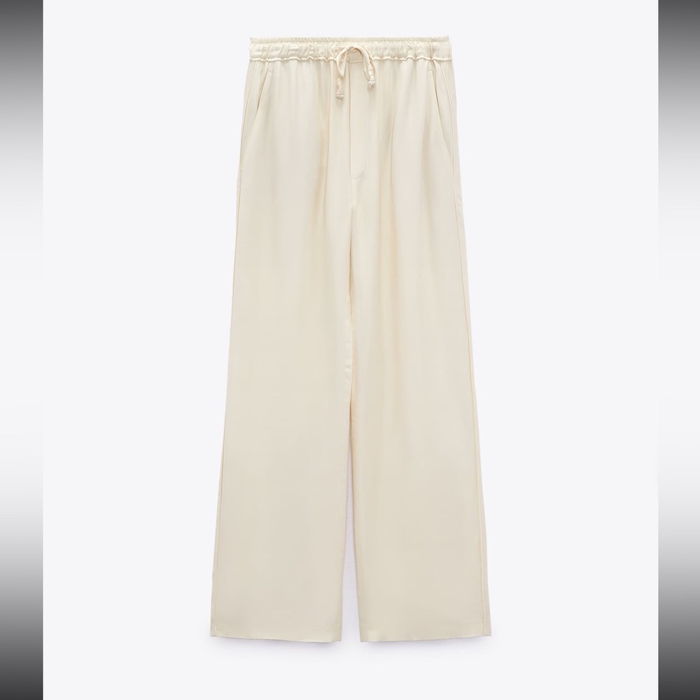 Zara ecru loose pants size medium
